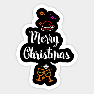 Merry Christmas Party Sticker